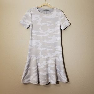 209wst38  Camo Peplum Jersey Dress